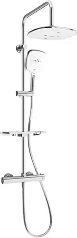 Sprchy a sprchové panely MEXEN/S - KT17 Sprchový stĺp s termostatickou batériou, chróm / biela 771501793-02