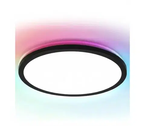 Svietidlá BRILAGI - LED RGBW stmievateľné stropné svietidlo VIBE LED/24W/230V 3000-6500K čierne +s diaľkovým ovládaním S10303ADRS