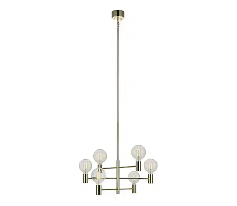 Svietidlá Markslöjd 106418 - Luster na tyči CAPITAL 6xE27/60W/230V mosadz 106418