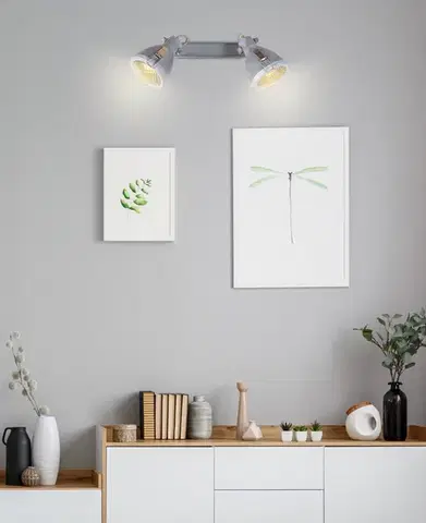 Nástenné svetlá Nástenná lampa Crodo E14 sivá