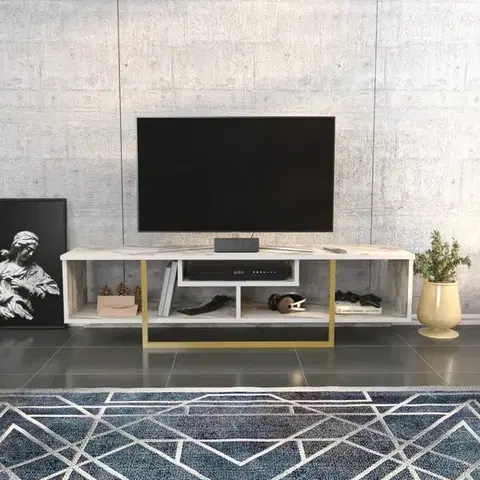 TV stolíky TV stolík Asal 150 - Gold, Ephesus