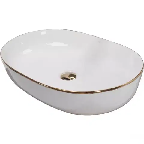 Sanitárna keramika Umývadlo na dosku Cleo 61 Gold Edge