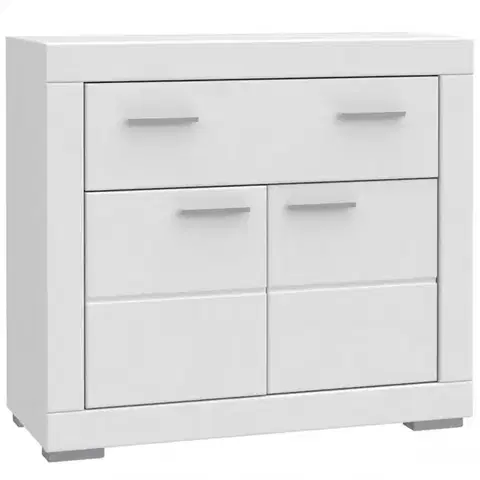 Komody do spálne Komoda Snow 2D1S SNWK22 biely mat