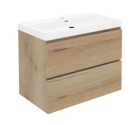 Kúpeľňový nábytok Kúpeľňová skrinka s umývadlom SAT B-Way 59x50x45 cm dub mat BWAY260OAKU4 BWAY260OAKU4