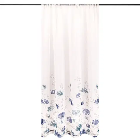 Závesy 4Home Záves Floral modrá, 140 x 245 cm