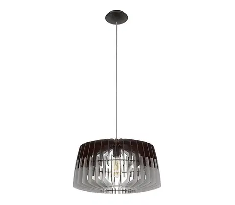 Svietidlá Eglo 96956 - Závesné svietidlo na lanku ARTANA 1xE27/60W/230V sivá/čierna 480 mm 96956