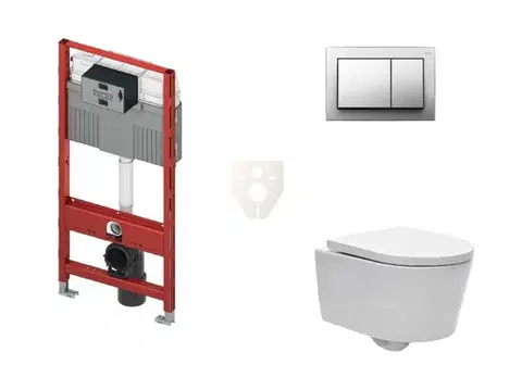 Záchody Cenovo zvýhodnený závesný WC set TECE do ľahkých stien / predstenová montáž + WC SAT Brevis SIKOTS3W2 SIKOTS3W2