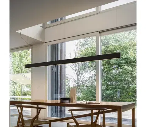 Svietidlá Ideal Lux - LED luster na lane LINUS LED/32W/230V 4000K CRI 90 120 cm čierna 268217