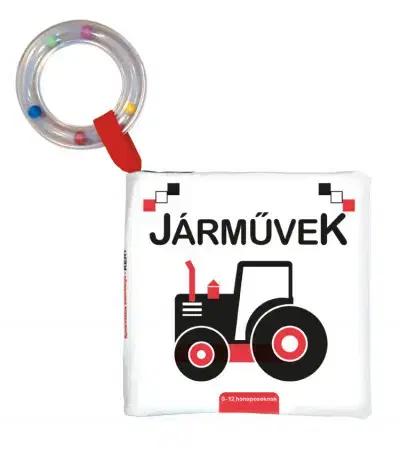 Leporelá, krabičky, puzzle knihy Kontrasztos babakönyv - Járművek