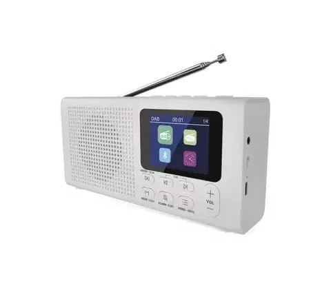 Predlžovacie káble  Rádio DAB/DAB+/FM 3W/5V/4xAA biele E0091