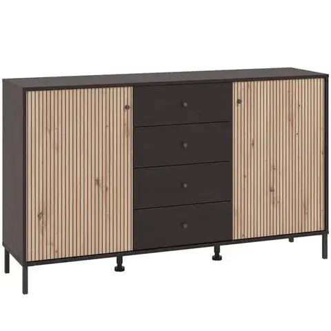 Komody do spálne Komoda Correze Čierna/Artisan 11013540