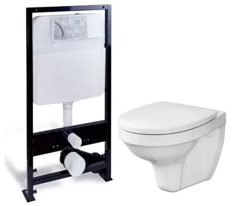 Závesné wc sety PRIM predstenový inštalačný systém bez tlačidla + WC CERSANIT DELFI + SEDADLO PRIM_20/0026 X DE1