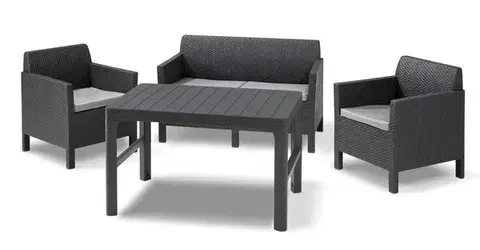 Záhradné sedacie súpravy ORLANDO + LYON TABLE - Allibert