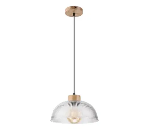 Svietidlá  Luster na lanku PIA 1xE27/60W/230V pr. 30 cm dub LM-1.313/DĄB