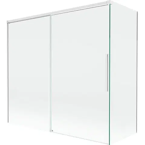 Sprchové dvere MEXEN/S - Rox vaňová zástena 2-krídlová posuvná 170 + 75 x 150, transparent, biela 8C9-170-075-20-00