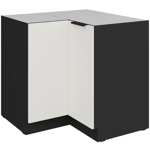 Kuchynské skrinky stojace Kuchynská skrinka Aria-Wh/Bl Anti Fingerprint 90x90 Dn 2f Bb