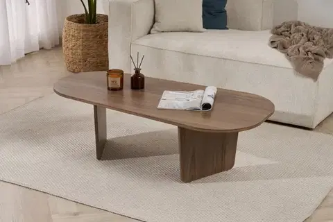Konferenčné stolíky Konferenčný stolík Ovalis - Walnut