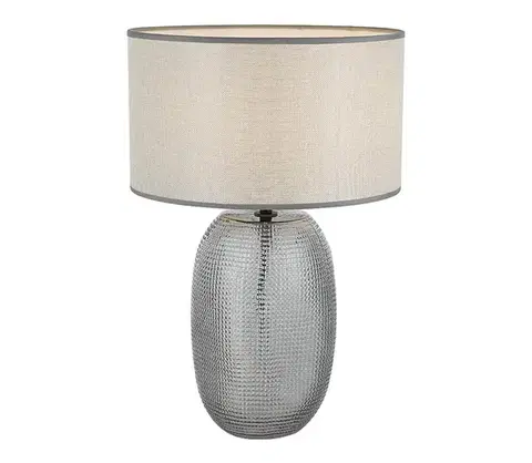 Lampy Viokef Lighting Stolná lampa JENIFER 1xE27/40W/230V sivá/dymová 4341500