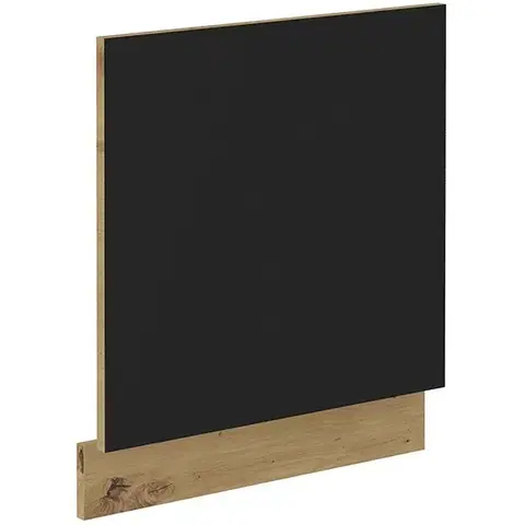 Kuchynské dolné skrinky KONDELA Monro ZM dvierka na umývačku 57x59,6 cm čierna / dub artisan