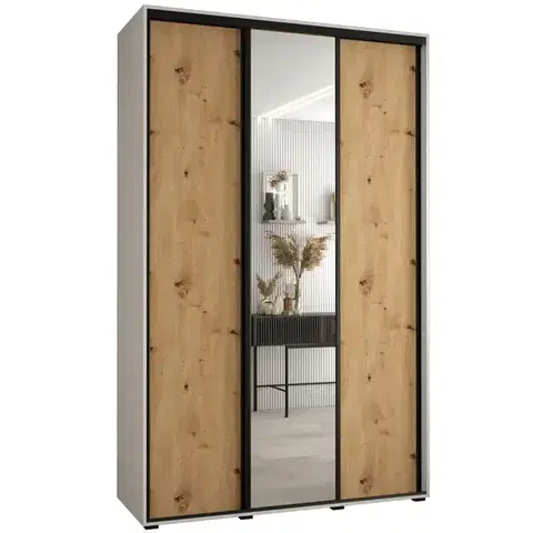 Šatníkové skrine Skriňa 45 Canaris 3 160 biela/artisan/čierna