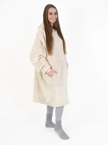 Dámske mikiny MKLozkoviny.sk Baránková mikina mikroplyš – Laura prírodná veľkosť L