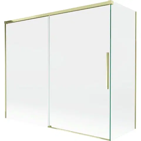 Sprchové dvere MEXEN/S - Rox vaňová zástena 2-krídlová posuvná 180 + 80 x 150, transparent, zlatá 8C9-180-080-50-00
