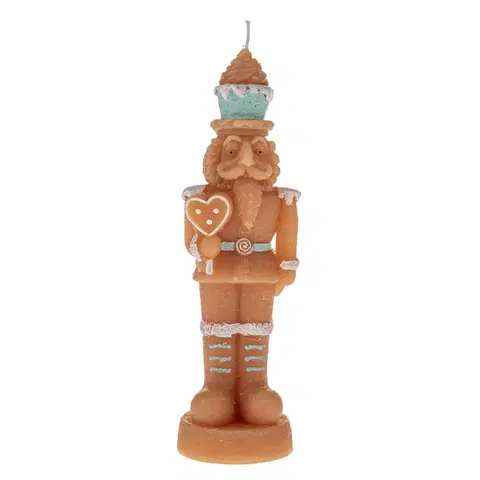 Vianočné dekorácie Vianočná sviečka z prírodného vosku Luskáčik, 22 cm, 22 cm