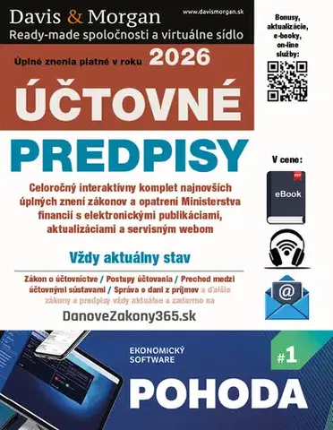 Dane, účtovníctvo Účtovné predpisy 2026