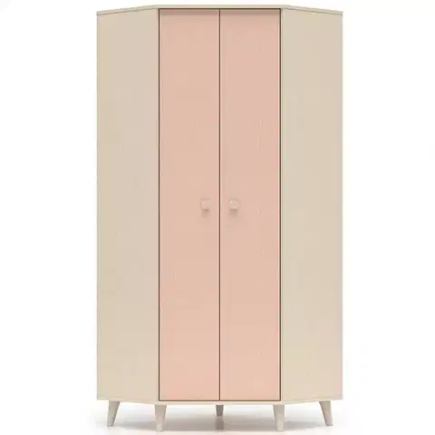 Šatníkové skrine Skriňa  Mevel 01 Púštny piesok/Millenial Pink