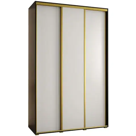 Šatníkové skrine Skriňa 45 Canaris 1 160 čierna/biela/gold