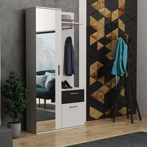 Predsieňový nábytok Predsieňový nábytok Justus biely/čierny
