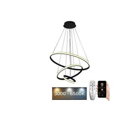 Svietidlá BRILAGI - LED stmievateľný luster na lanku CIRCLE LED/90W/230V 3000-6500K + diaľkový ovládač BG-J4301/B