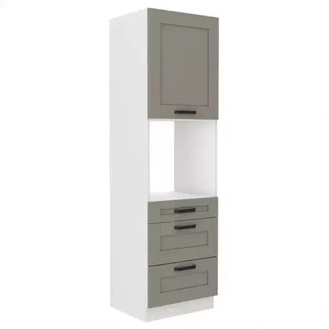 Kuchynské skrinky stojace Kuchynská skrinka Luna claygrey/biela 60DPS-210 3S 1F