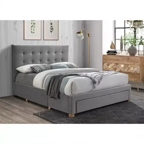 Dvojlôžkové postele Posteľ Elsa CFF007-2 grey 160/200