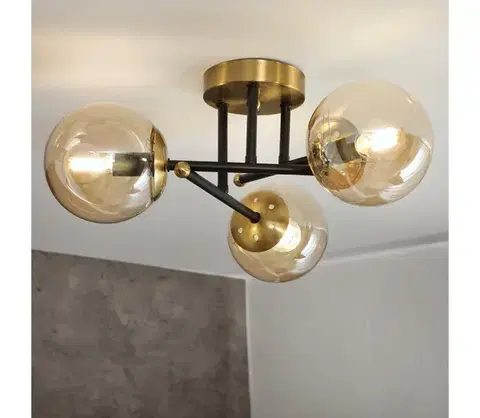 Svietidlá Brilagi - Prisadený luster MALIVA 3xE14/15W/230V zlatý LM-3.220/ZŁOTY