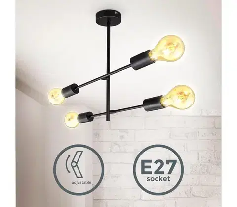 Svietidlá B.K. Licht 1343 - Luster na tyči 4xE27/60W/230V 1343