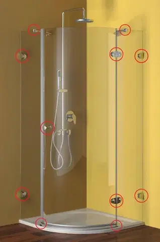 Sprchovacie kúty Mereo Kovanie oválne pre sprchové kúty CK70103LE, CK70103PE, komplet CK94