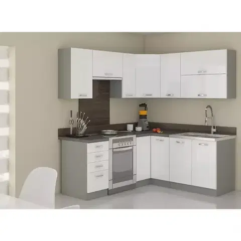 Rohový kuchynský nábytok Rohová kuchynská linka Bianka 190x170