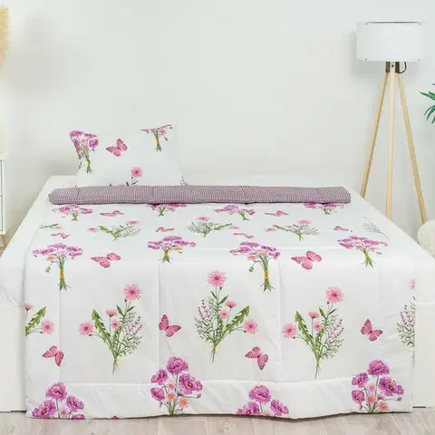 Prikrývky Stanex CLASSIC letný set Jar fialová, 140 x 200 cm, 40 x 60 cm