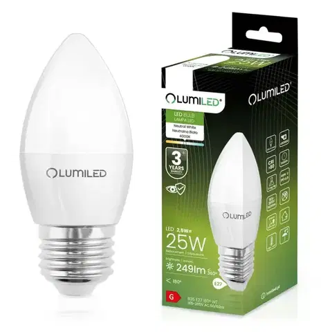 Žiarovky E27 Žiarovka LED sviečka 2,5W E27 249LM NB