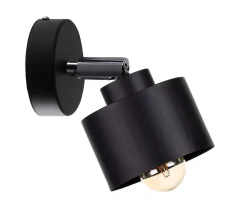 Svietidlá Keter Lighting Nástenné bodové svietidlo SIMPLY BLACK 1xE27/60W/230V 2109