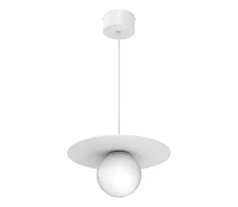 Svietidlá  Luster na lanku FLAT 1xE27/15W/230V biela 9622