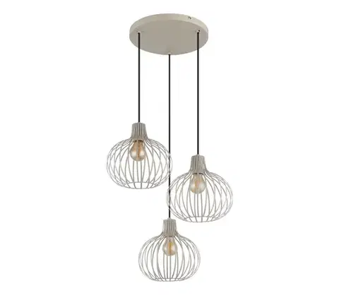 Svietidlá Globo 33379319 - Závesné svietidlo na lanku MATEO 3xE27/40W/230V béžové 33379319