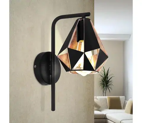 Svietidlá Eglo 43057 - Nástenné svietidlo CARLTON 1xE27/60W/230V 43057