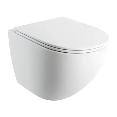 Záchody OMNIRES - OTTAWA COMFORT Závesná misa SILENT POWER™ sedátko SOFT, 54 x 37 cm, biela matná OTTAWACSPMWBM