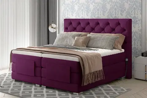 Manželské postele CEDRIK 15 polohovacia posteľ 140x200, Mat Velvet 68