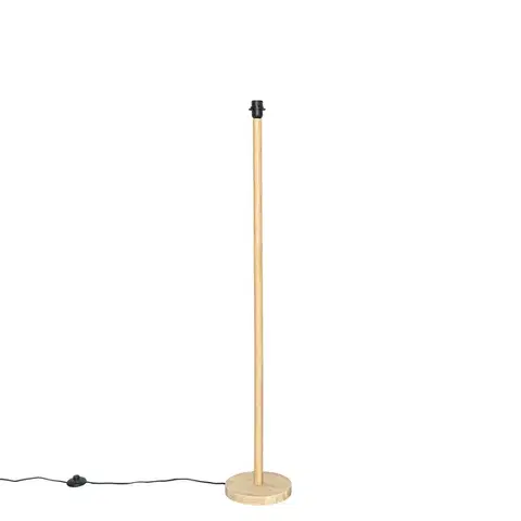 Stojace lampy Rustikálna stojaca lampa drevo bez tienidla - Mels