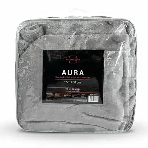 Ozdobné prikrývky Deka Aura 150x200 cm sivá