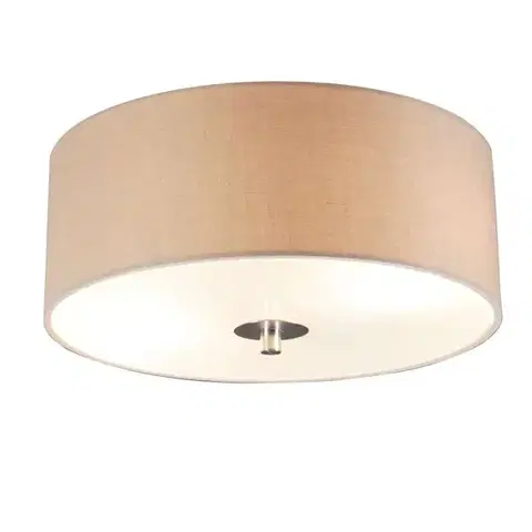 Stropné osvetlenie Rustikálne stropné svietidlo béžové 30 cm - Drum