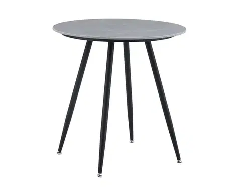 Záhradné stoly ROUND záhradný stôl 70 cm, šedá/čierna